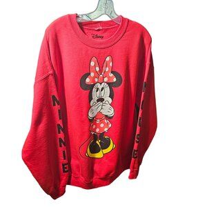 Disney Minnie Mouse Womens Red Sweatshirt 1X